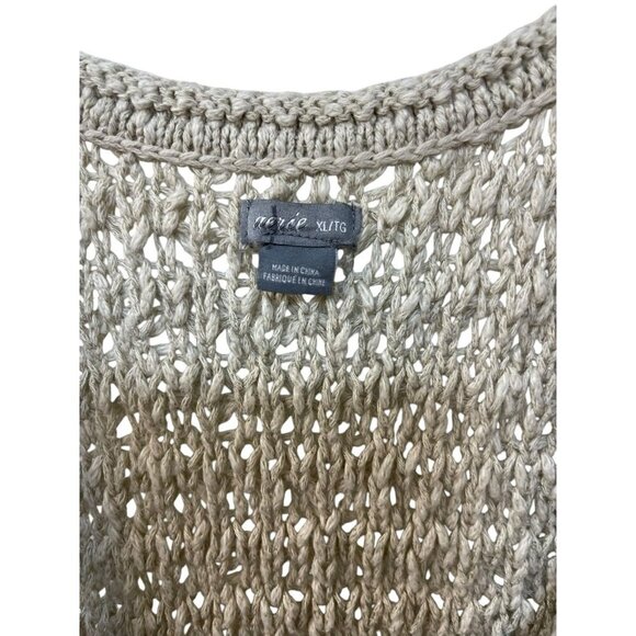AERIE OPEN WEAVE CROCHET TANK TOP WOMEN'S SIZE XL Beach Vacation Boho Sheer - Picture 2 of 4